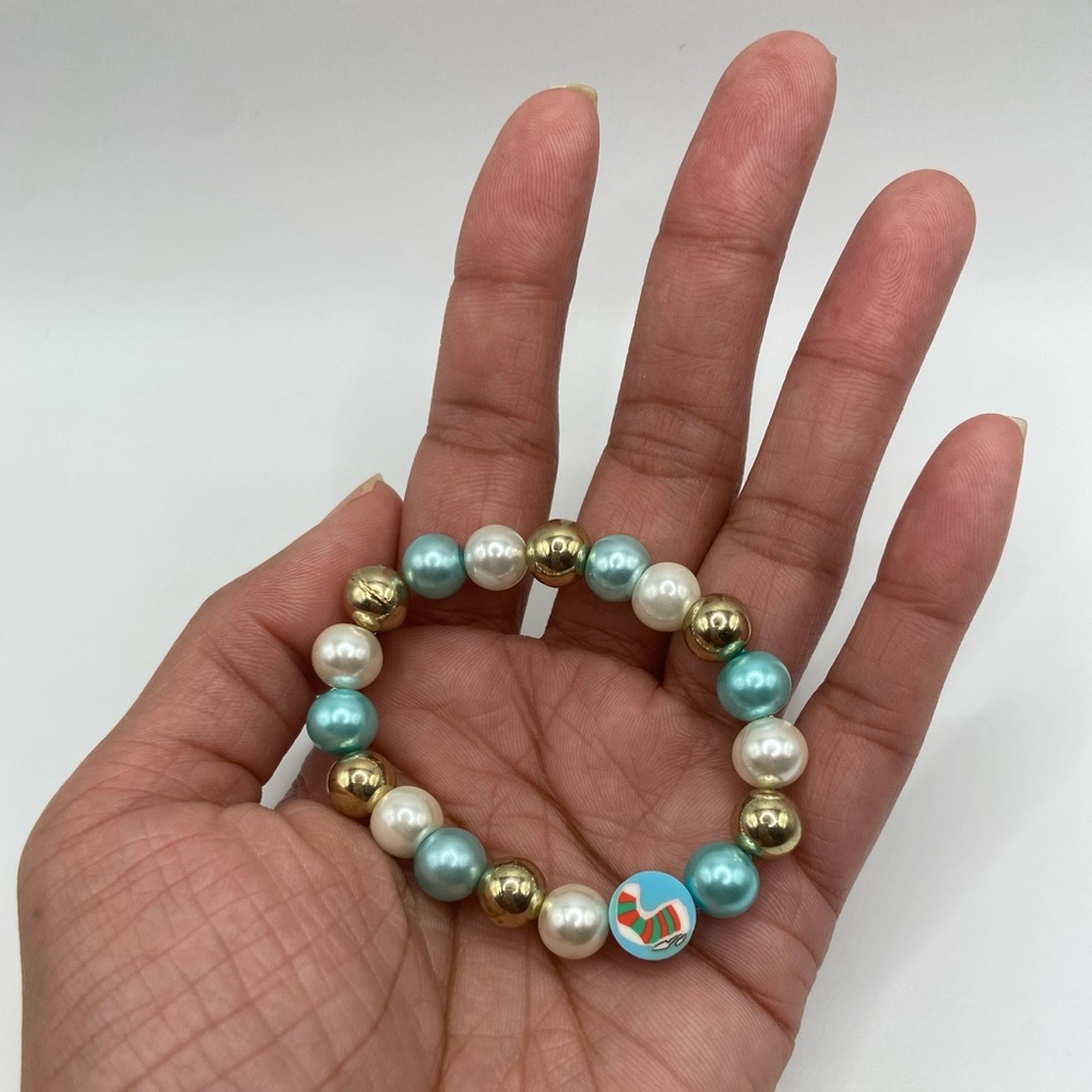 🎄Christmas Holiday Children’s Stretch Bead Bracelet